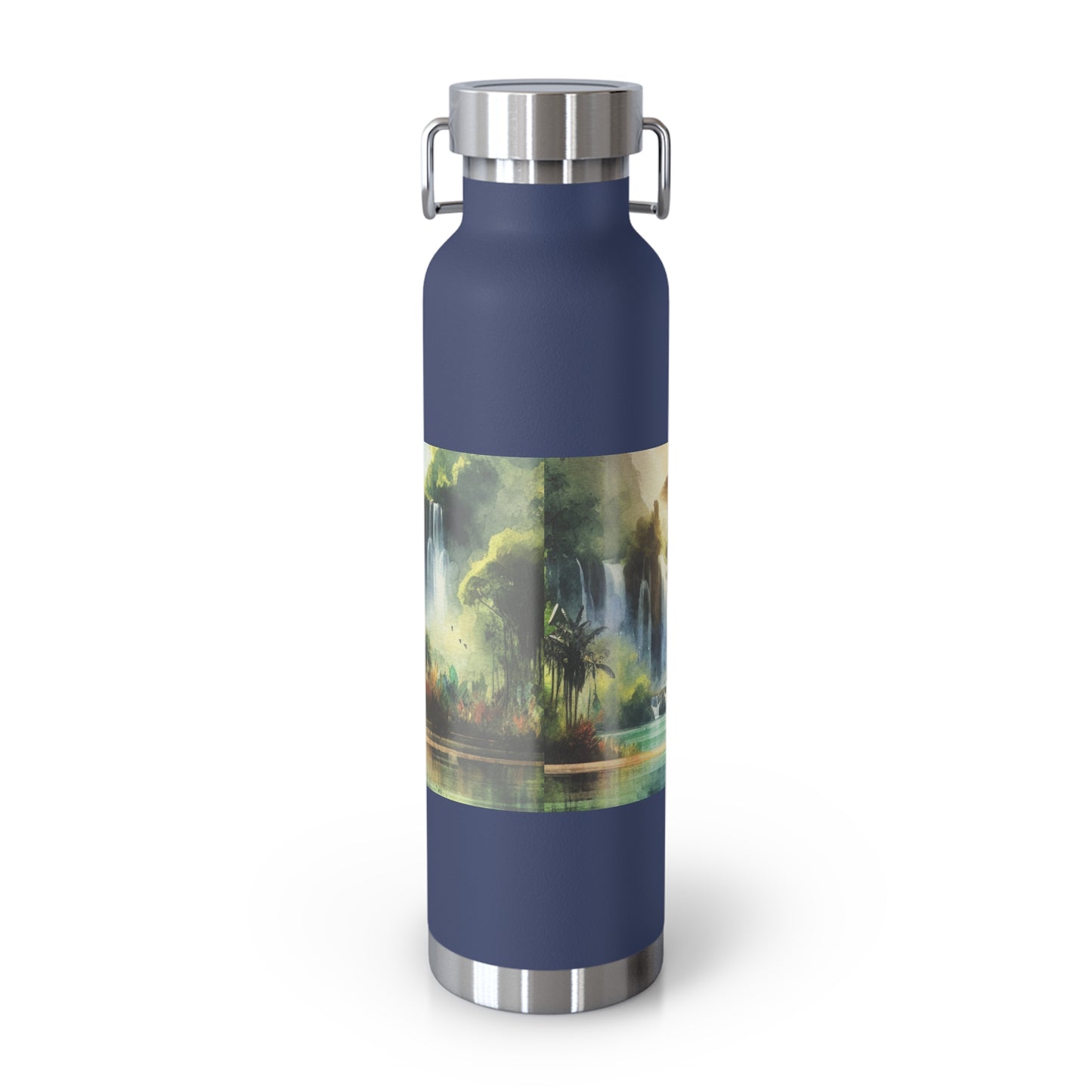 Inspirational Copper Vacuum Insulated Water Bottle - 22oz - "Jesus Fills My Cup"