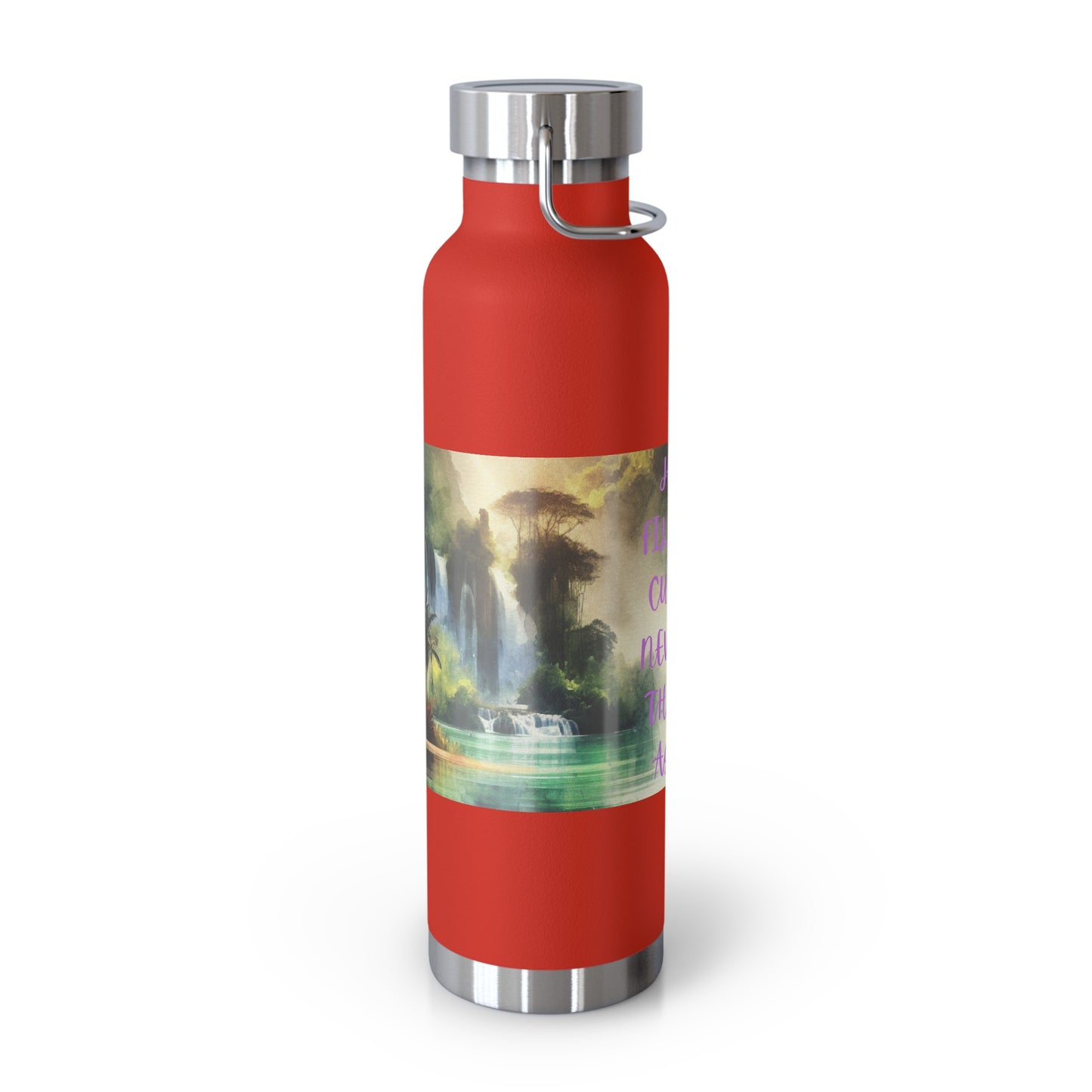 Inspirational Copper Vacuum Insulated Water Bottle - 22oz - "Jesus Fills My Cup"