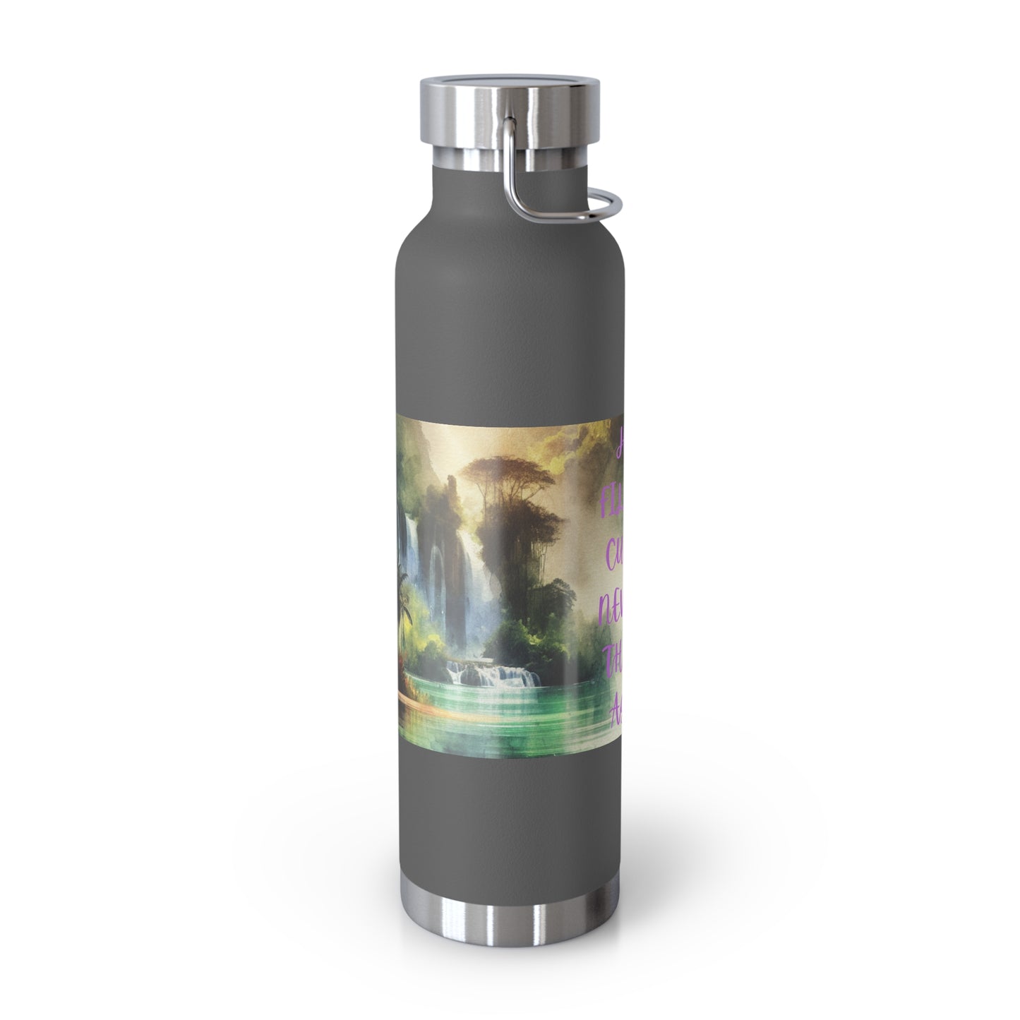 Inspirational Copper Vacuum Insulated Water Bottle - 22oz - "Jesus Fills My Cup"