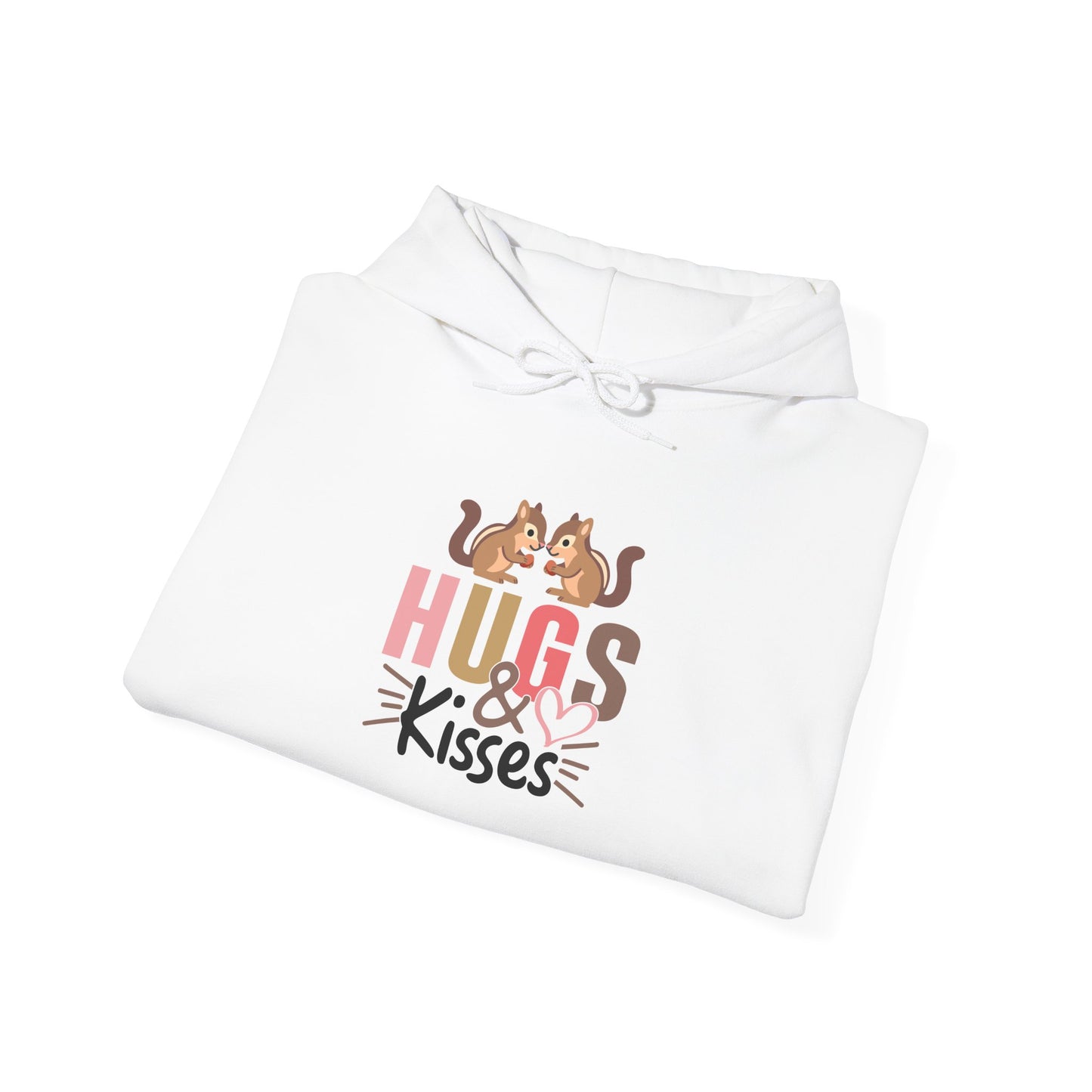 Hugs & Kisses Unisex Hooded Sweatshirt - Cozy Valentine’s Gift