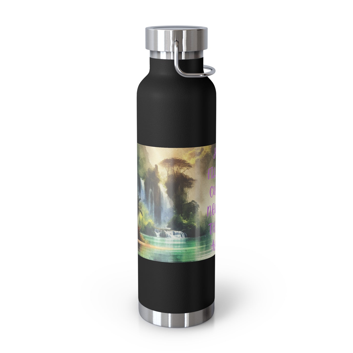 Inspirational Copper Vacuum Insulated Water Bottle - 22oz - "Jesus Fills My Cup"
