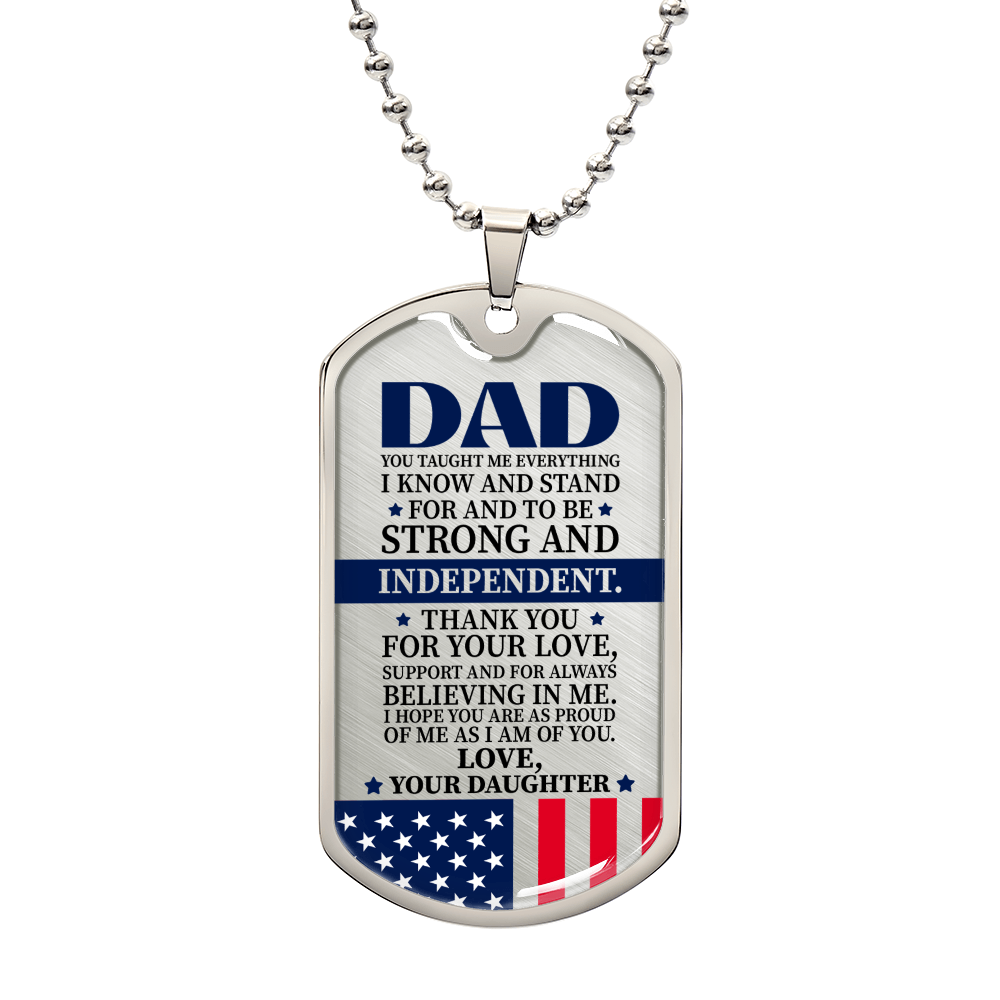 Luxury Graphic Dog Tag Necklace For Dad