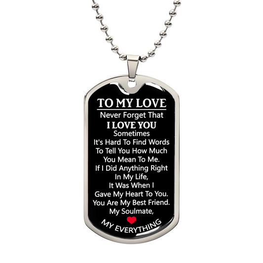 Luxury Graphic Dog Tag Necklace For Love