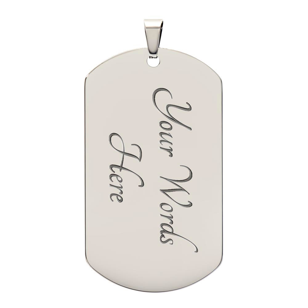 Luxury Graphic Dog Tag Necklace For Son