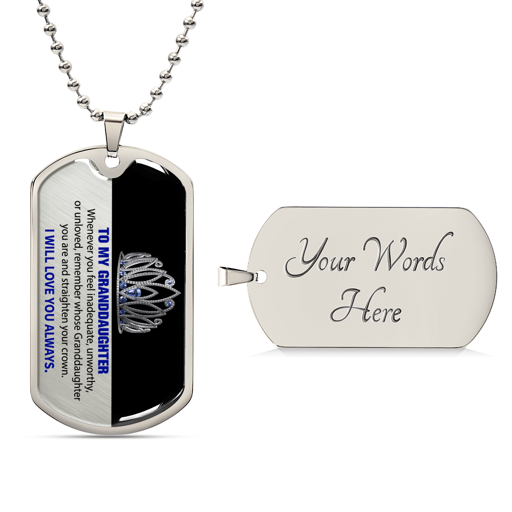 Luxury Graphic Dog Tag Necklace For Daughter