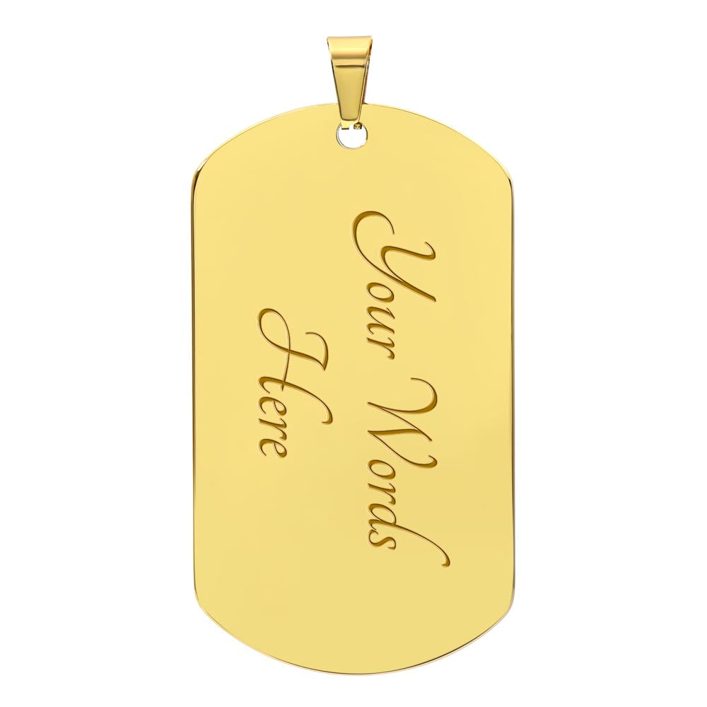 Luxury Graphic Dog Tag Necklace For Son