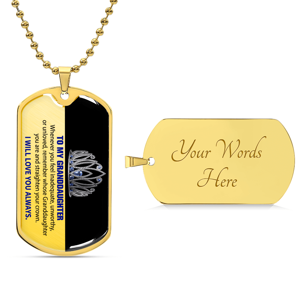 Luxury Graphic Dog Tag Necklace For Daughter